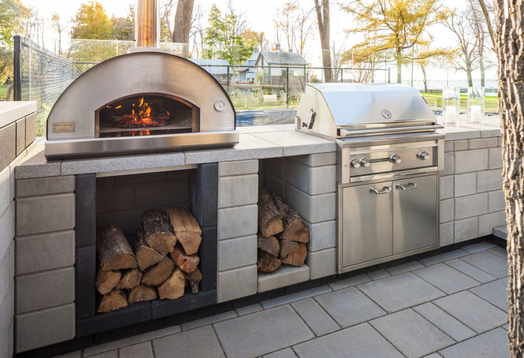 Outdoor Kitchens 13 Pizza Oven and Grill for modern outdoor kitchen